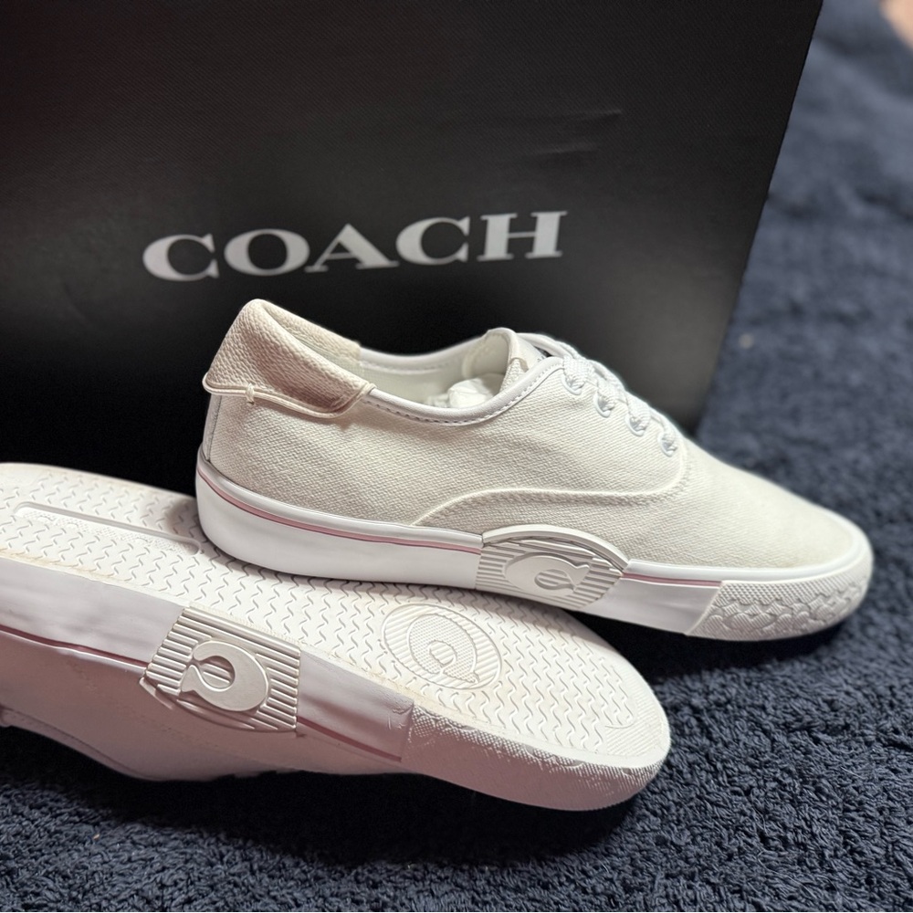 Coach Cream Canvas Sneakers